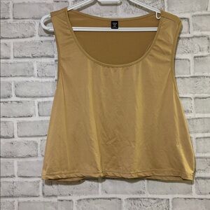 SHEIN curve Tan Sleeveless crop Top size 4XL